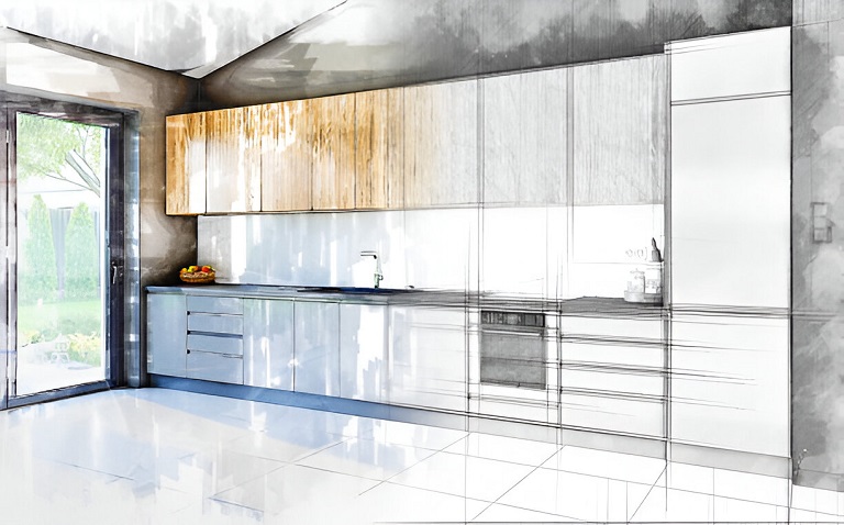 Free 3D kitchen cabinet design model in Brampton