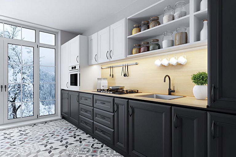 Long-lasting custom kitchen cabinets in Brampton with warranty