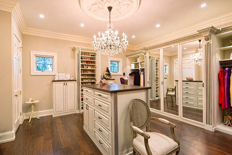whole home custom cabinets in Richmond Hill including shelving and vanities